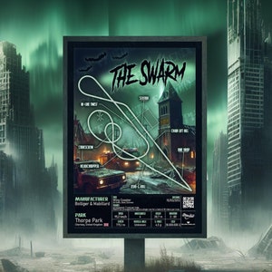 The Swarm - Thorpe Park | Bolliger & Mabillard : Rollercoaster Layout Poster