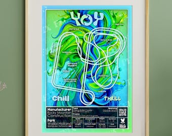 YoY - Chill & Thrill - Walibi Holland | R.M.C : Rollercoaster Layout Poster