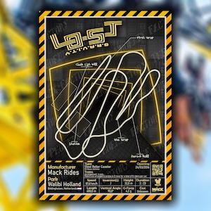 Lost Gravity - Walibi Holland | Mack Rides : Rollercoaster Layout Poster