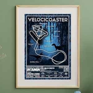 VelociCoaster - Universal Studios Islands of Adventure | Intamin : Rollercoaster Layout Poster