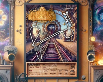 The Ride To Happiness - Plopsaland De Panne | Mack Rides : Rollercoaster Layout Poster