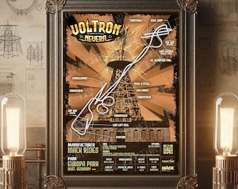 Voltron Nevera - EuropaPark | Mack Rides : Rollercoaster Layout Poster