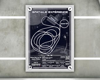 Spatiale Expérience - Nigloland | Mack Rides : Rollercoaster Layout Poster