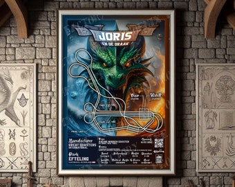 Joris En De Draak - Efteling | Great Coasters International: Rollercoaster Layout Poster