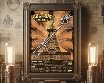 Voltron Nevera - EuropaPark | Mack Rides: Rollercoaster Layout Poster