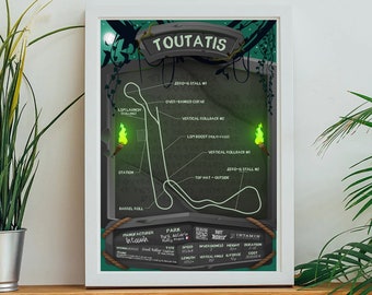 Toutatis - Parc Astérix | Intamin: Achterbahn-Layout-Poster