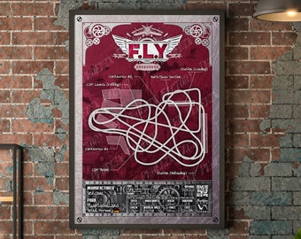 F.L.Y - PhantasiaLand | Vekoma : Rollercoaster Layout Poster