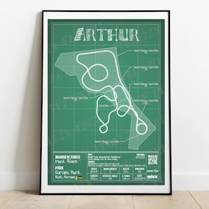 Arthur  - EuropaPark | Mack Rides : Rollercoaster Layout Poster