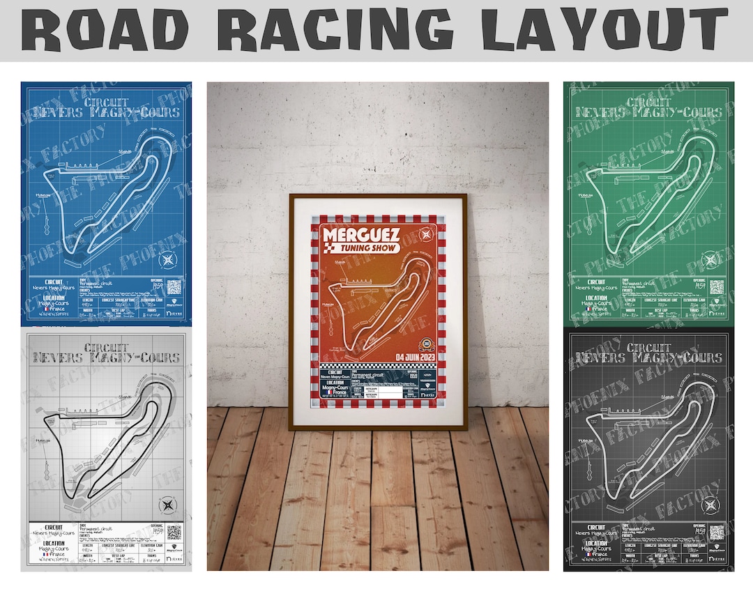 Minimalistic Racing Graph Nevers Magny-cours: Minimalistic Road Racing Layout - Etsy