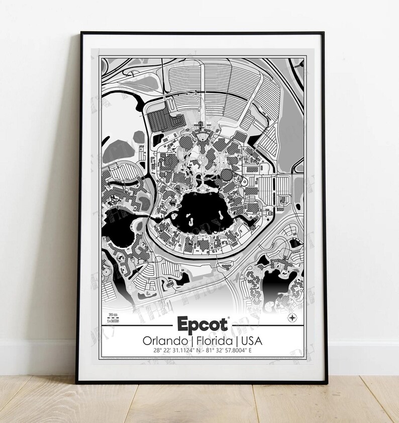 New Epcot Layout Disney’s Epcot : Customizable Minimalistic Plan - Etsy