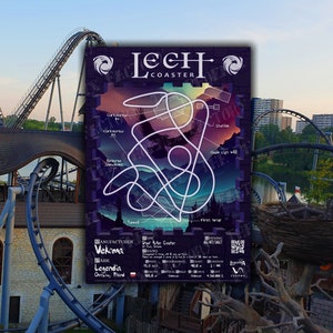 Lech Coaster - Legendia | Vekoma : Rollercoaster Layout Poster