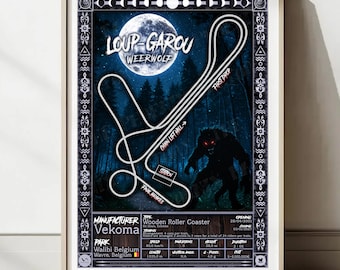 Loup-Garou / WeerWolf - Walibi Belgium | Vekoma : Rollercoaster Layout poster
