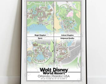 Walt Disney World Resort : Customizable Minimalistic Plan - Etsy