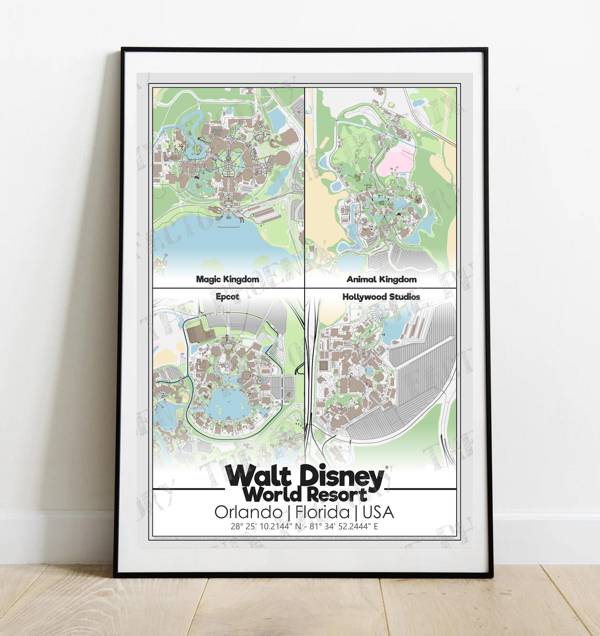 Walt Disney World Resort : Customizable Minimalistic Plan - Etsy
