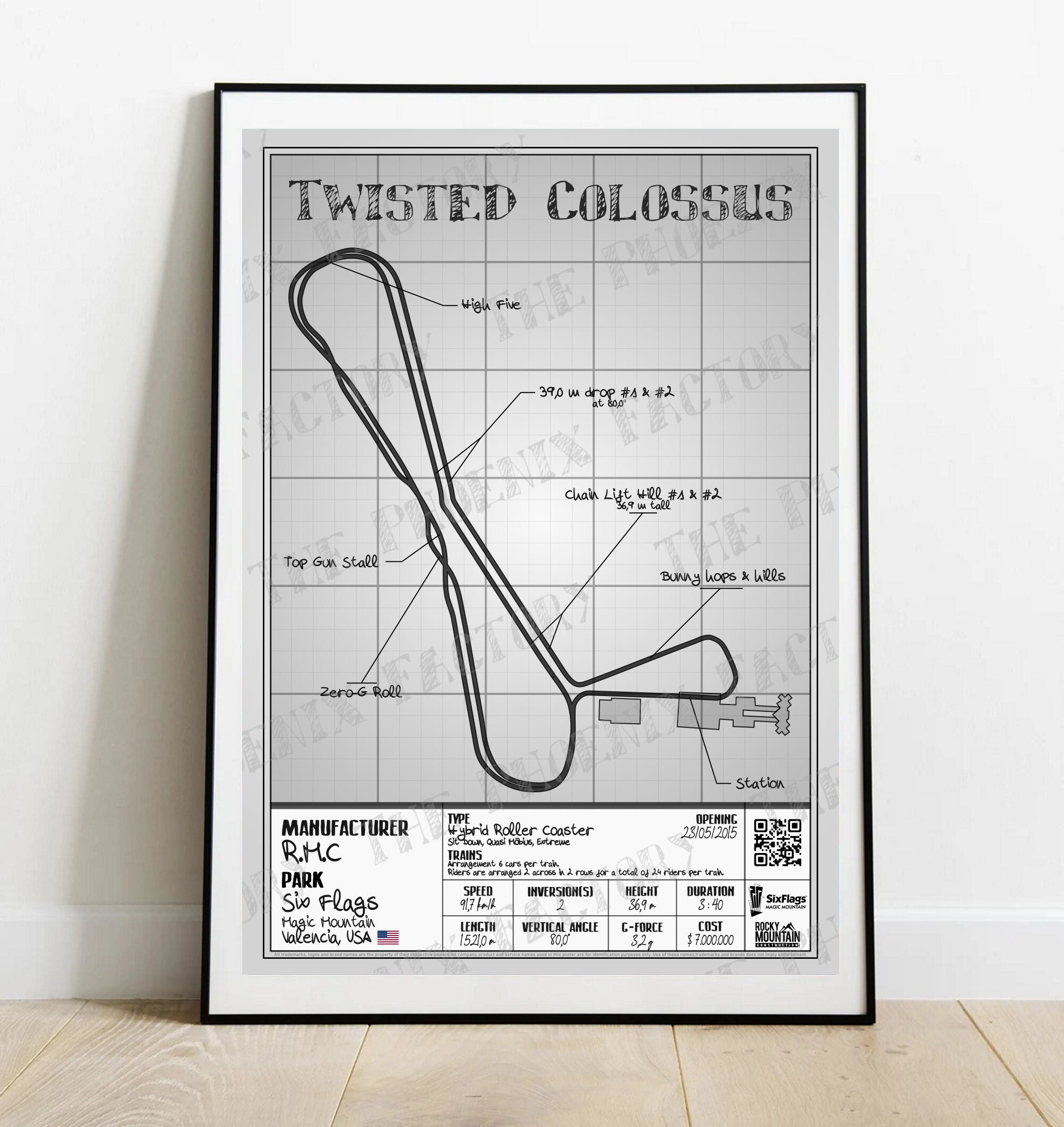 Twisted Colossus : Minimalistic Rollercoaster Layout - Etsy