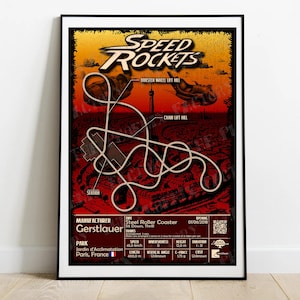 Geschwindigkeitsraketen - Jardin d'Acclimatation | Gerstlauer: Achterbahn-Layout-Poster