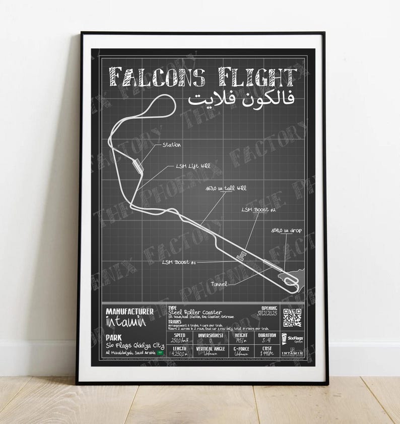 Falcons Flight Pattern Falcons Flight - Six Flags Qiddiya City | Intamin : Rollercoaster ...
