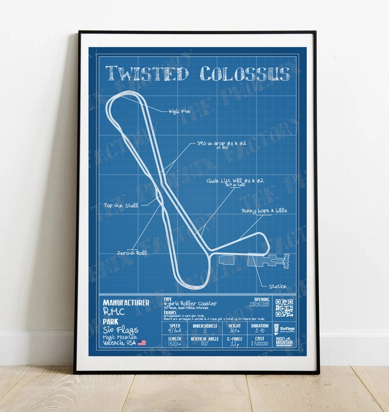 Twisted Colossus : Minimalistic Rollercoaster Layout - Etsy