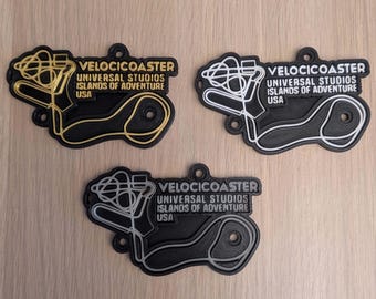 Badge 3-in-1 : Velocicoaster - Universal Studios Islands of Adventure | Intamin - Roller Coaster Magnet / Keychain / Badge