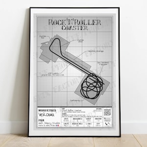 Rock'N'Roller Coaster - Walt Disney Studios | Vekoma : Rollercoaster Layout Poster