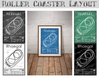 Rhaegal - Le Fleury | I.E. Park : Rollercoaster Layout Poster