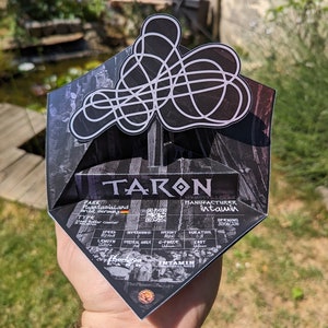 Taron - PhantasiaLand | Intamin: Tarjeta emergente con diseño de montaña rusa