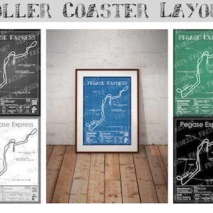 Pégase Express - Parc Astérix | Gerstlauer : Rollercoaster Layout Poster