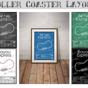 Bayou Express - Le fleury | Zierer : Rollercoaster Layout Poster