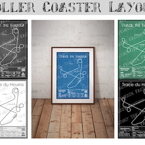 La Trace du Hourra - Parc Astérix | Mack Rides : Rollercoaster Layout Poster