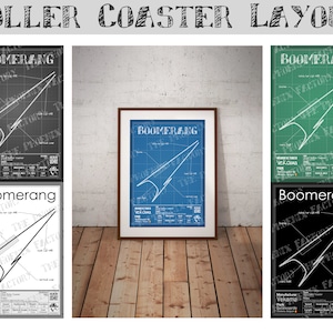 Vekoma's Boomerang - Rollercoaster Layout Poster