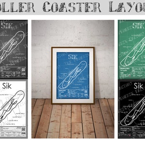 SIK - Flamingo Land | Intamin : Rollercoaster Layout Poster