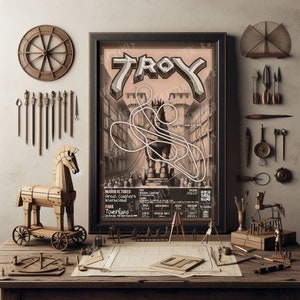 Troy - Toverland | Great Coasters International : Rollercoaster Layout Poster