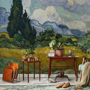 Landscape wall mural, Van gogh wallpaper, Peel and stick, Renter friendly, Impressionism, Selfadhesive, Removable 38