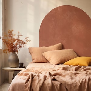 Single color arch wall sticker, Removable semi-circle shape headboard, Color backdrop boho wall decal