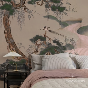 Japanese garden wallpaper, Japanese decor, Peel and stick, Removable wall mural, Oriental-inspired wall design, Timeless wallpaper 46