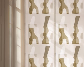 Abstract Beige Wallpaper, Geometric Wall Mural, Modern Neutral Wallpaper, Minimalist Wall Art, Removable Peel and Stick 285