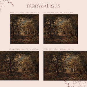 Dark forest peel and stick, Removable wallpaper, Self adhesive, Accent wall, Oil Painting, Renter friendly 18 image 3