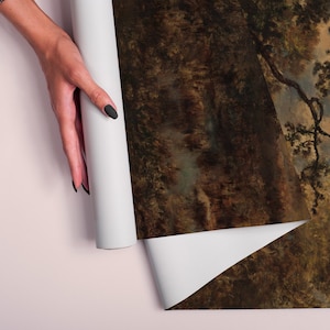Dark forest peel and stick, Removable wallpaper, Self adhesive, Accent wall, Oil Painting, Renter friendly 18 image 5