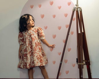 Pastel hearts arch wall sticker, Removable headboard, Custom sizes and colors, Valentine&#39;s day, Nursery wall decals 12