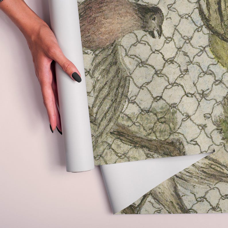 Photo inspiration: Greenery Walls For Bird Aviary Reference: Vintage Aviary Wallpaper Birdcage Mural Ornamental Birds And Greenery