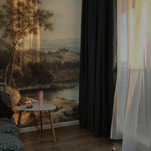 Johann Christian Vollerdt 'An extensive river landscape with a family vintage wall mural 91