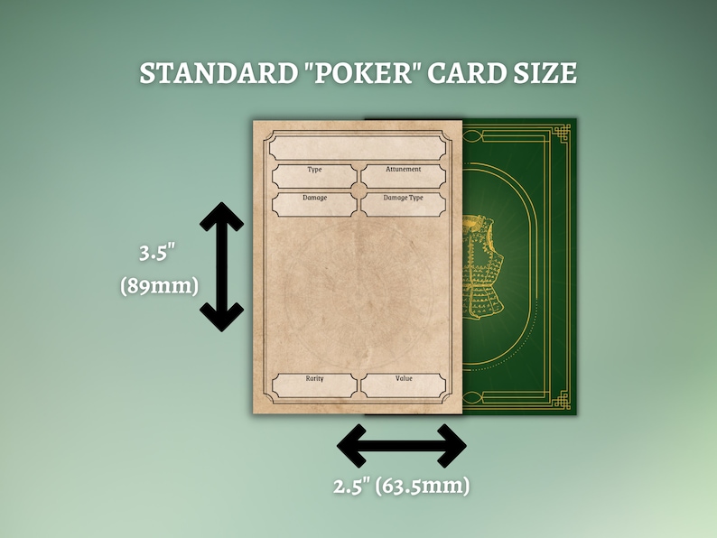 Interactive Editable Blank Item Cards D&amp;D Magic Item Cards Dnd ...