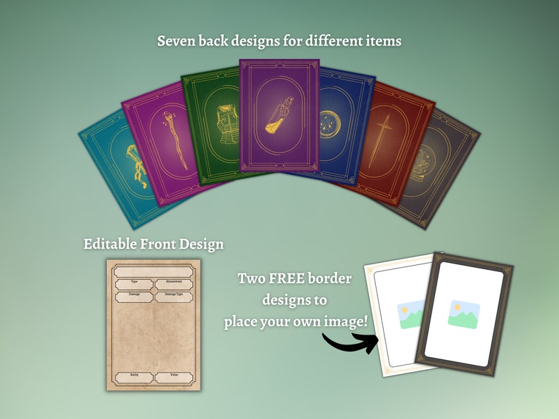 Interactive Editable Blank Item Cards | D&amp;D Magic Item Cards | Dnd ...