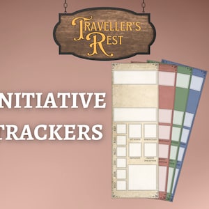 Cartões de Rastreamento de Iniciativa Interativos para Imprimir | Acessório de Tela do Mestre | D&D | Download Digital