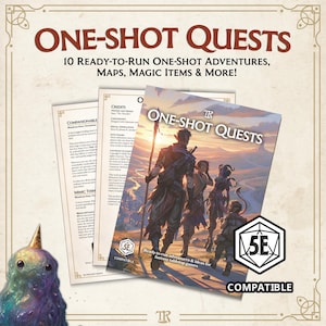 One Shot Quests - 5e One-Shot Adventure Collection for D&D | Adventures, Maps and Magic Items | Dungeon Master Tools | Digital Product