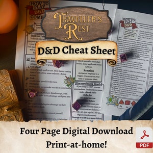 Folha de Dicas do Jogador de D&D | Como Jogar Dungeons and Dragons | Download Digital | PDF