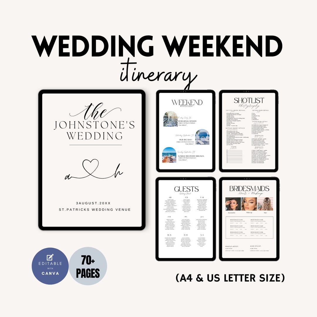 The Ultimate Wedding Day Binder Template Edit in Canva Etsy