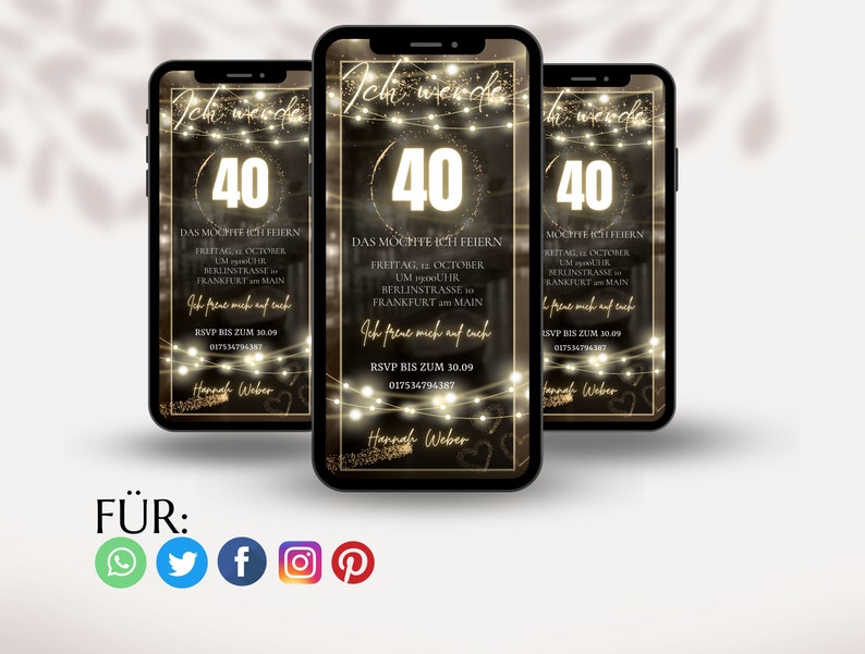 Einladung Einladungskarte 18. Geburtstag Party | Einladung 18. Geburtstag | Geburtstag