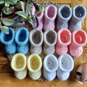 Handgemachte häkeln Baby Booties ideal für eine Babyparty oder Baby Geschenk