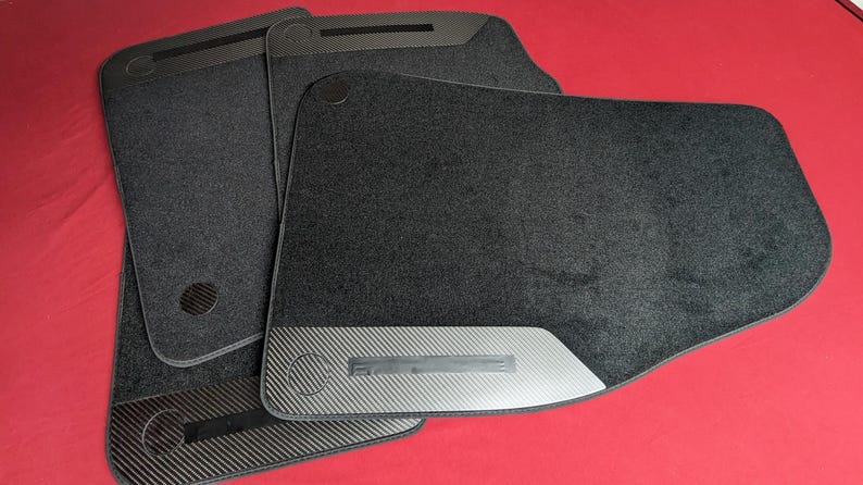 Porsche Cayenne 2019-2025 SUV & Coupe 9Y0 9Y3 Car Floor Mats Custom carbon image 1